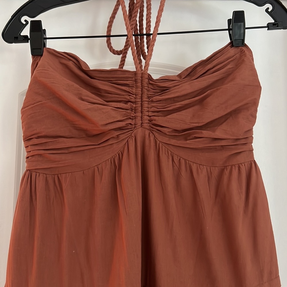 Brown Intermix Tiered Maxi Dress - Picture 2 of 3